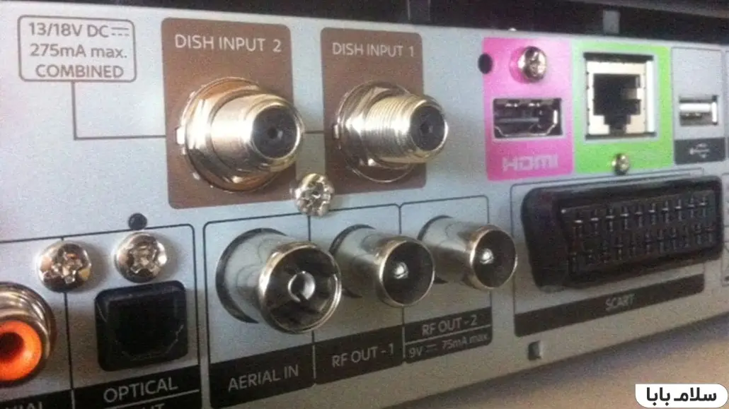 پورت RF و جعبه کابلی تلویزیون