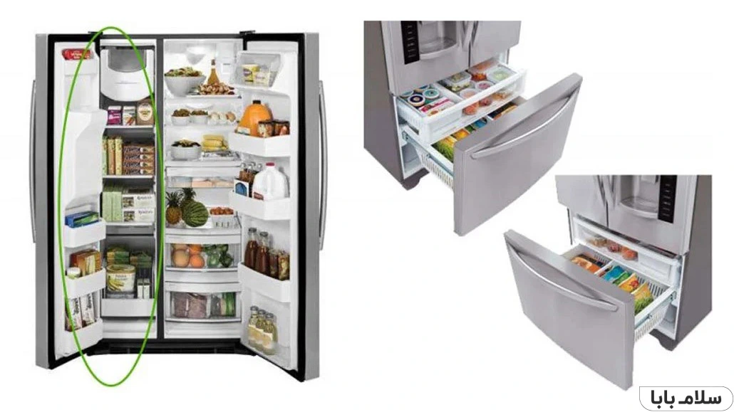 مقایسه یخچال ساید و فرنچ دور از لحاظ ظرفیت