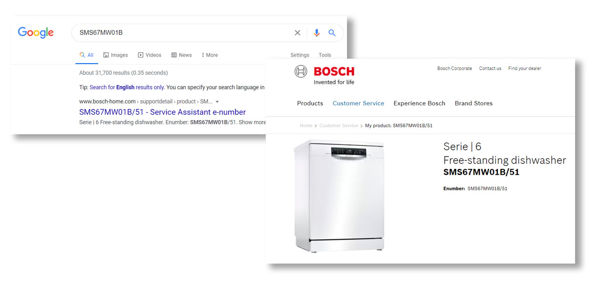 ویژگی های ظرفشویی بوش مدل SMS67MW01B