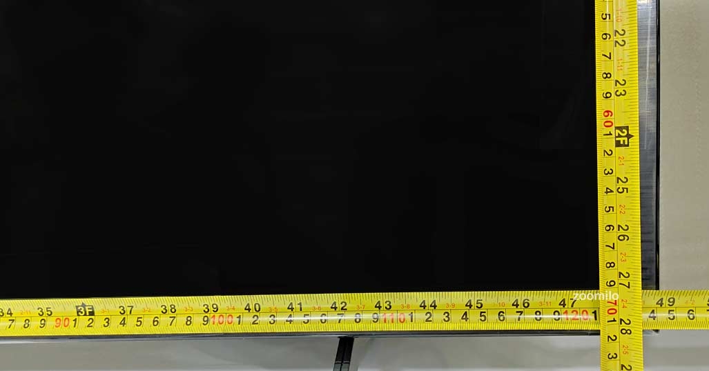 ابعاد تلویزیون 55 اینچ