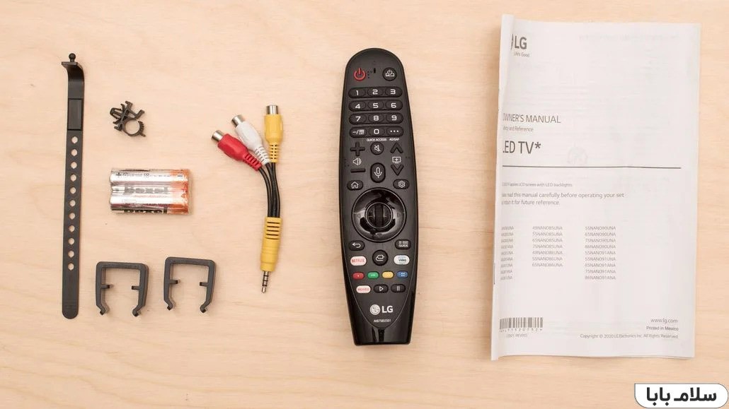 لوازم داخل جعبه تلویزیون nano90